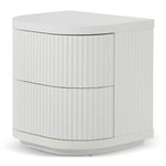 Ex Display - Elino Bedside Table - Full White Bedside Table Dwood-Core   