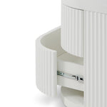 Ex Display - Elino Bedside Table - Full White Bedside Table Dwood-Core   