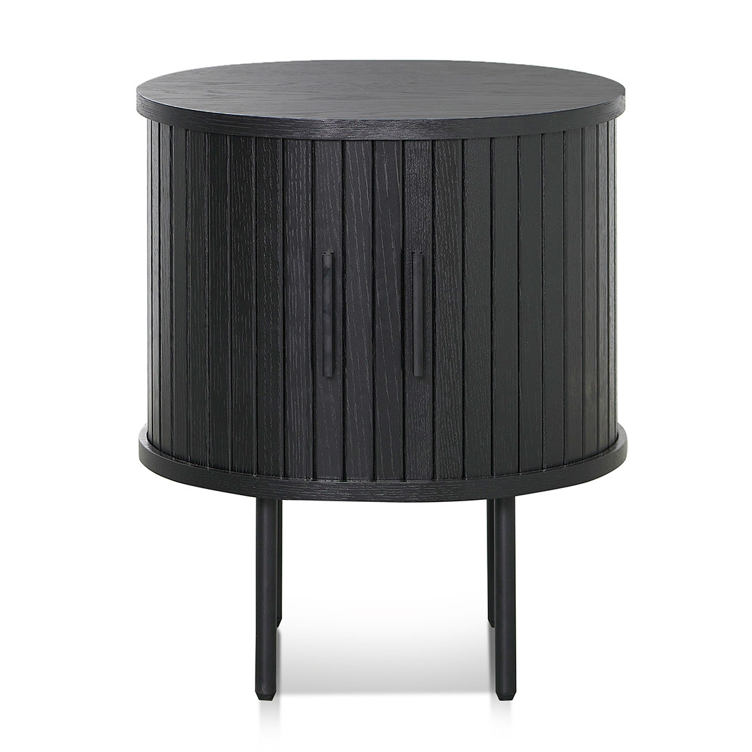 Dania Round Side Table - Full Black Side Table KD-Core