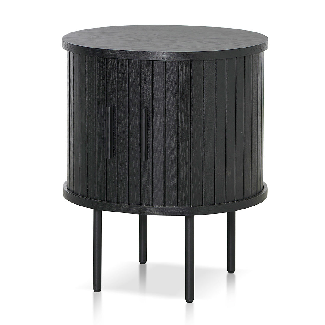 Dania Round Side Table - Full Black Side Table KD-Core