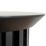 Marty Round Side Table - Black Oak Side Table Century-Core