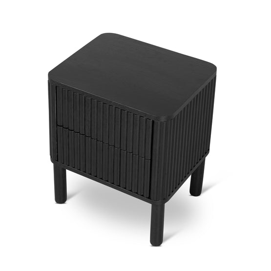 Ex Display - Melita Bedside Table - Full Black Bedside Table KD-Core   