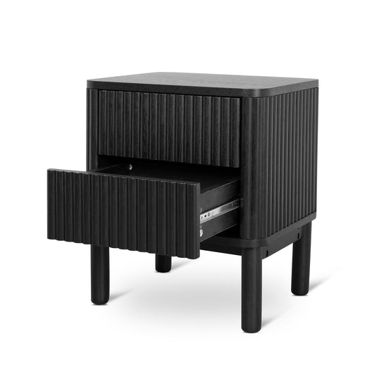 Ex Display - Melita Bedside Table - Full Black Bedside Table KD-Core   