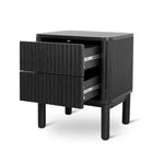 Ex Display - Melita Bedside Table - Full Black Bedside Table KD-Core   