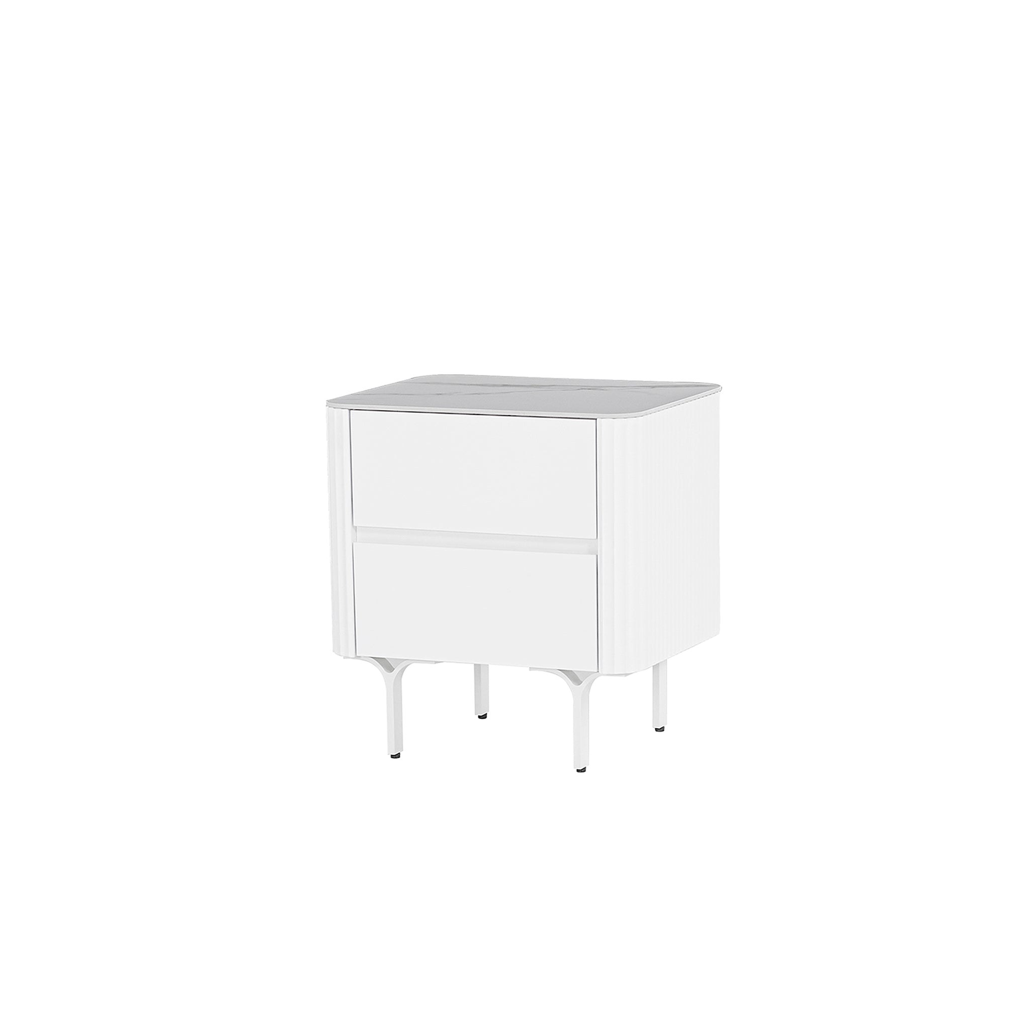 Ex Display - Higgins Bedside Table - White Bedside Table Iggy-Core