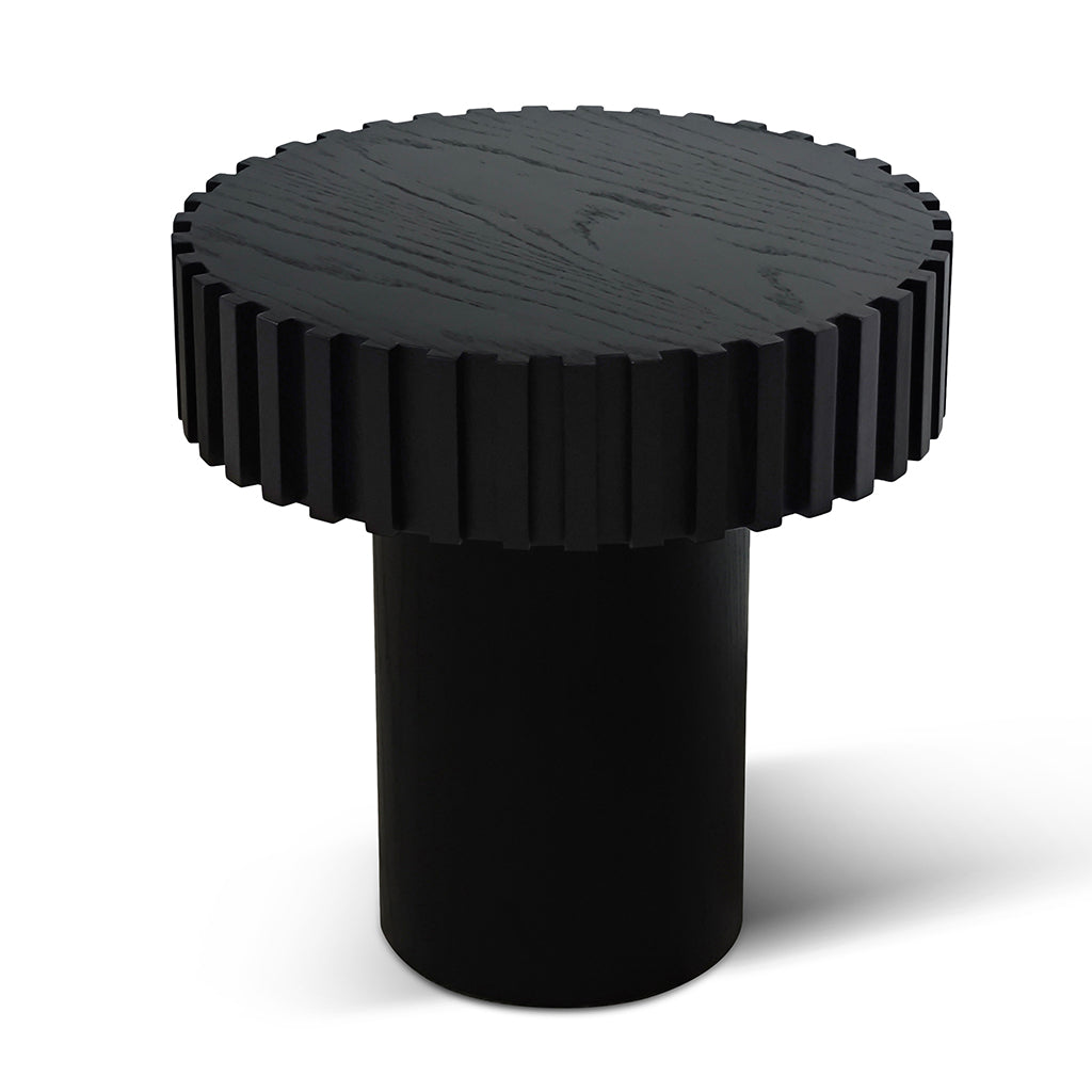 Ex Display - Alfaro 50cm Round Side Table - Full Black Side Table Century-Core