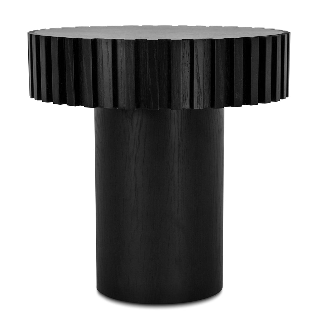 Ex Display - Alfaro 50cm Round Side Table - Full Black Side Table Century-Core