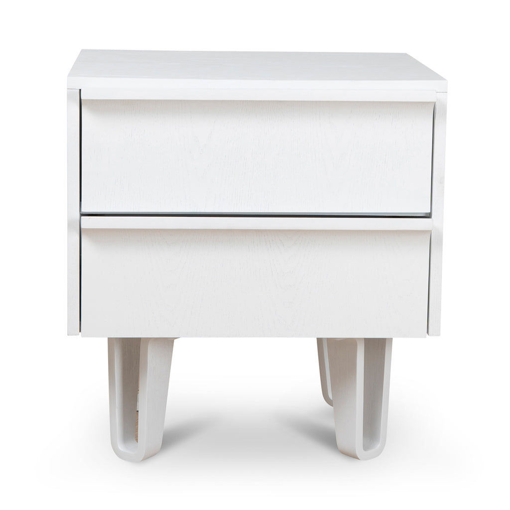 Evans Bedside Table - Full White Bedside Table Drake-Core