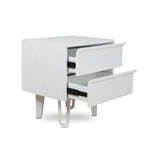 Evans Bedside Table - Full White Bedside Table Drake-Core   