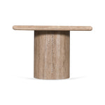 Costin 50cm Travertine Top Side Table - Natural Side Table Rebhi-Core   