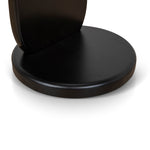 Vardo 50cm Round Glass Side Table - Full Black Side Table NY-Core   