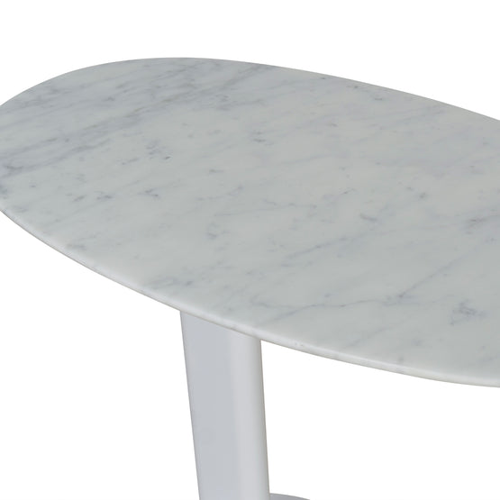 Alwin 60cm Marble Side Table - White Base Side Table NY-Core   