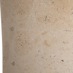 Pravina 45cm Travertine Side Table -  Brushed Gold