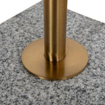 Kelvin 45 cm Brushed Gold Side Table - Faceted Granite Marble Side Table NY-Core   