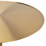 Pravina 45cm Brushed Gold Side Table - Carrara Marble Side Table NY-Core   