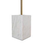 Pravina 45cm Brushed Gold Side Table - Carrara Marble Side Table NY-Core   