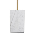 Pravina 45cm Brushed Gold Side Table - Carrara Marble Side Table NY-Core   