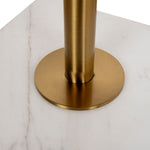 Pravina 45cm Brushed Gold Side Table - Carrara Marble Side Table NY-Core   