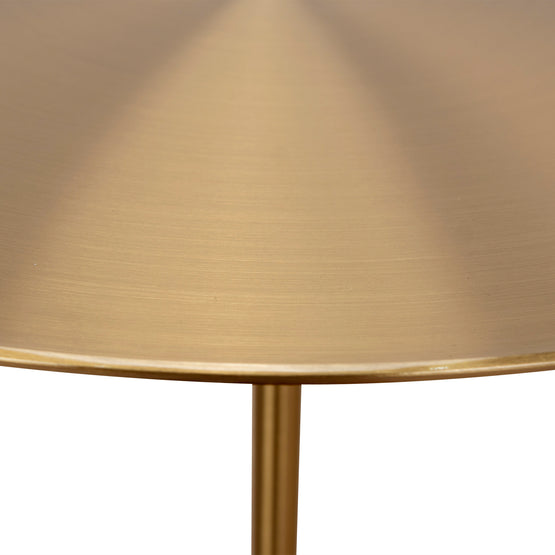 Pravina 45cm Brushed Gold Side Table - Carrara Marble Side Table NY-Core   