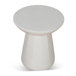 Boris 42cm Fibre Glass Side Table - White Side Table NY-Core   