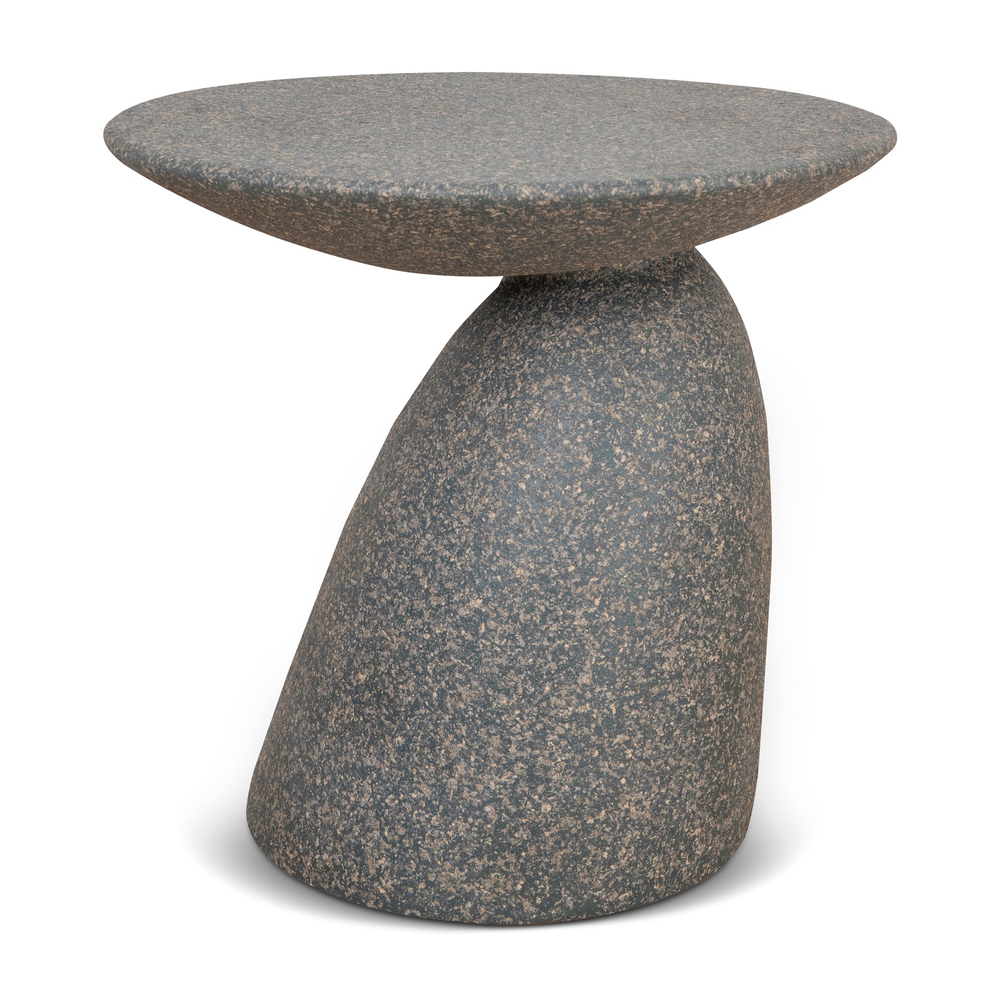 Ex Display - Almas 60cm Fibre Glass Side Table - Charcoal Latte Side Table NY-Core