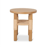 Smith 42cm Round Side Table - Natural Side Table Oakwood-Core   