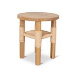 Smith 42cm Round Side Table - Natural Side Table Oakwood-Core   