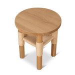 Smith 42cm Round Side Table - Natural Side Table Oakwood-Core   