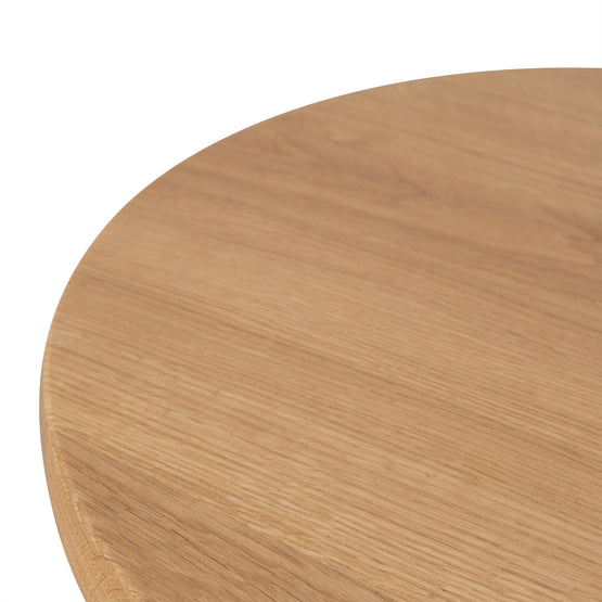 Smith 42cm Round Side Table - Natural Side Table Oakwood-Core   