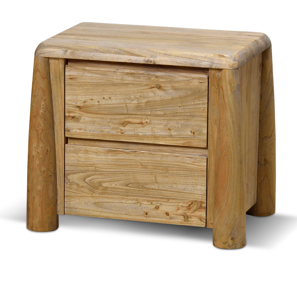 Varika 55cm Bedside Table - Natural Bedside Table Reclaimed-Core   