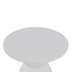 Gabriel Round Side Table - Full White Side Table Nicki-Core   