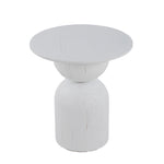 Gabriel Round Side Table - Full White Side Table Nicki-Core   