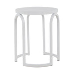 Hardin Oak Side Table - Full White Side Table Nicki-Core   