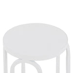 Hardin Oak Side Table - Full White Side Table Nicki-Core   