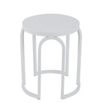 Hardin Oak Side Table - Full White Side Table Nicki-Core   