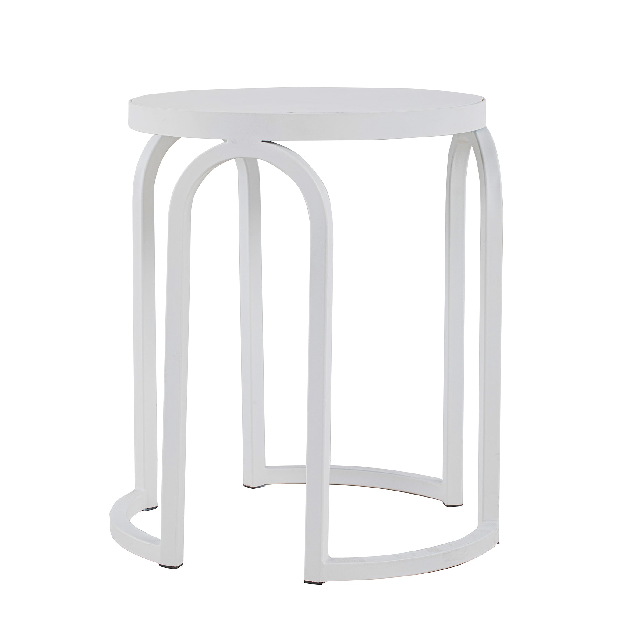 Ex Display - Hardin Oak Side Table - Full White Side Table Nicki-Core