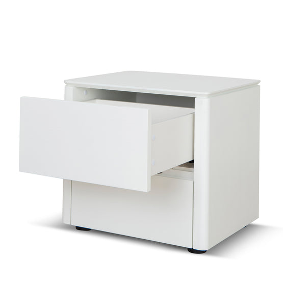 Norris Bedside Table - White Oak Veneer Bedside Table Century-Core   