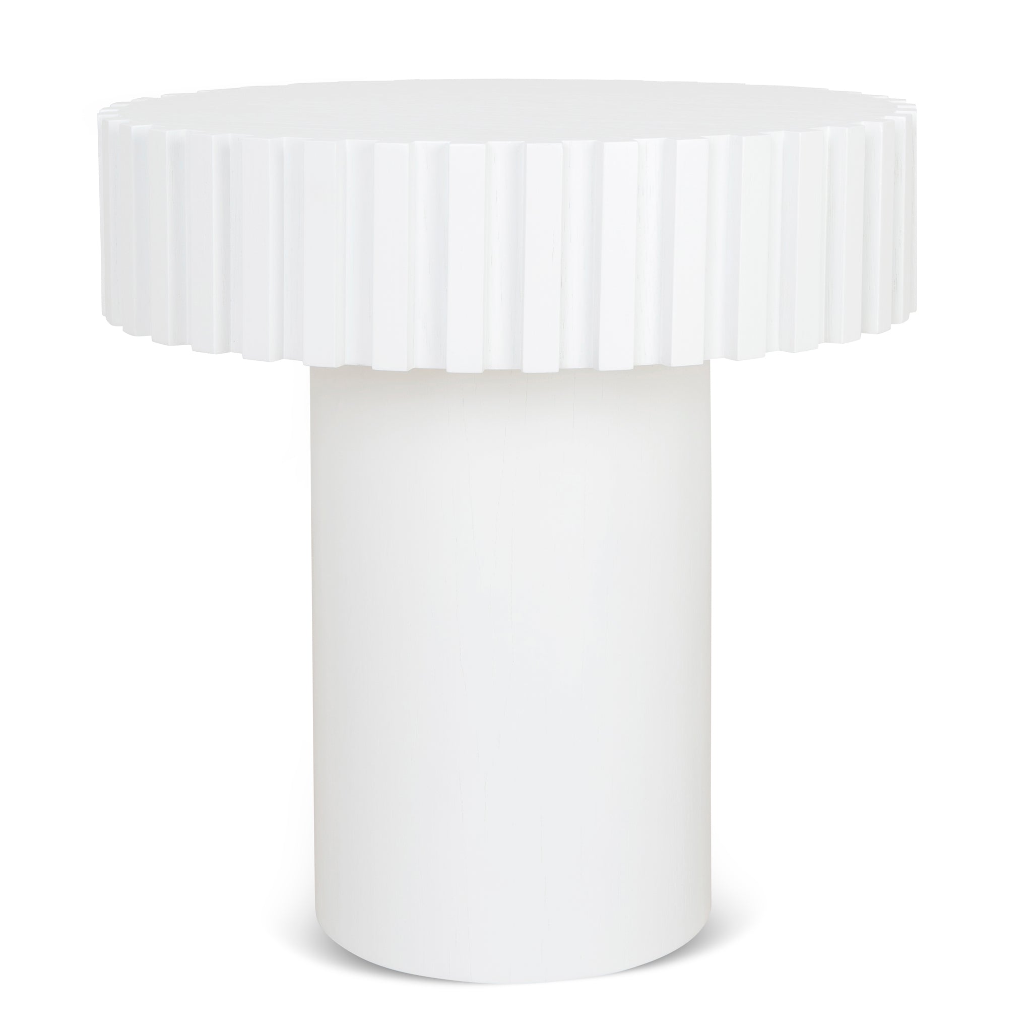 Alfaro 50cm Round Side Table - Full White Side Table Century-Core   