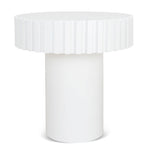 Alfaro 50cm Round Side Table - Full White Side Table Century-Core   