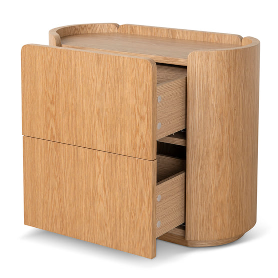 Arnar 60cm Bedside Table - Natural Oak Bedside Table Century-Core   