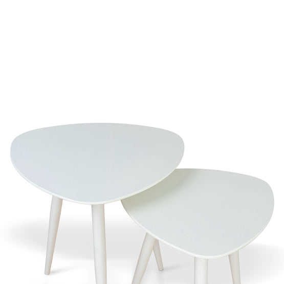 Ex Display - Set of 2 - Lauren Side Table - White Side Table KD-Core   