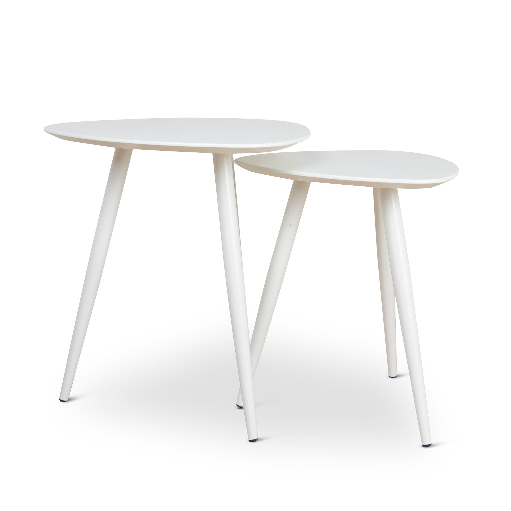 Ex Display - Set of 2 - Lauren Side Table - White Side Table KD-Core