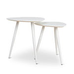 Ex Display - Set of 2 - Lauren Side Table - White Side Table KD-Core   