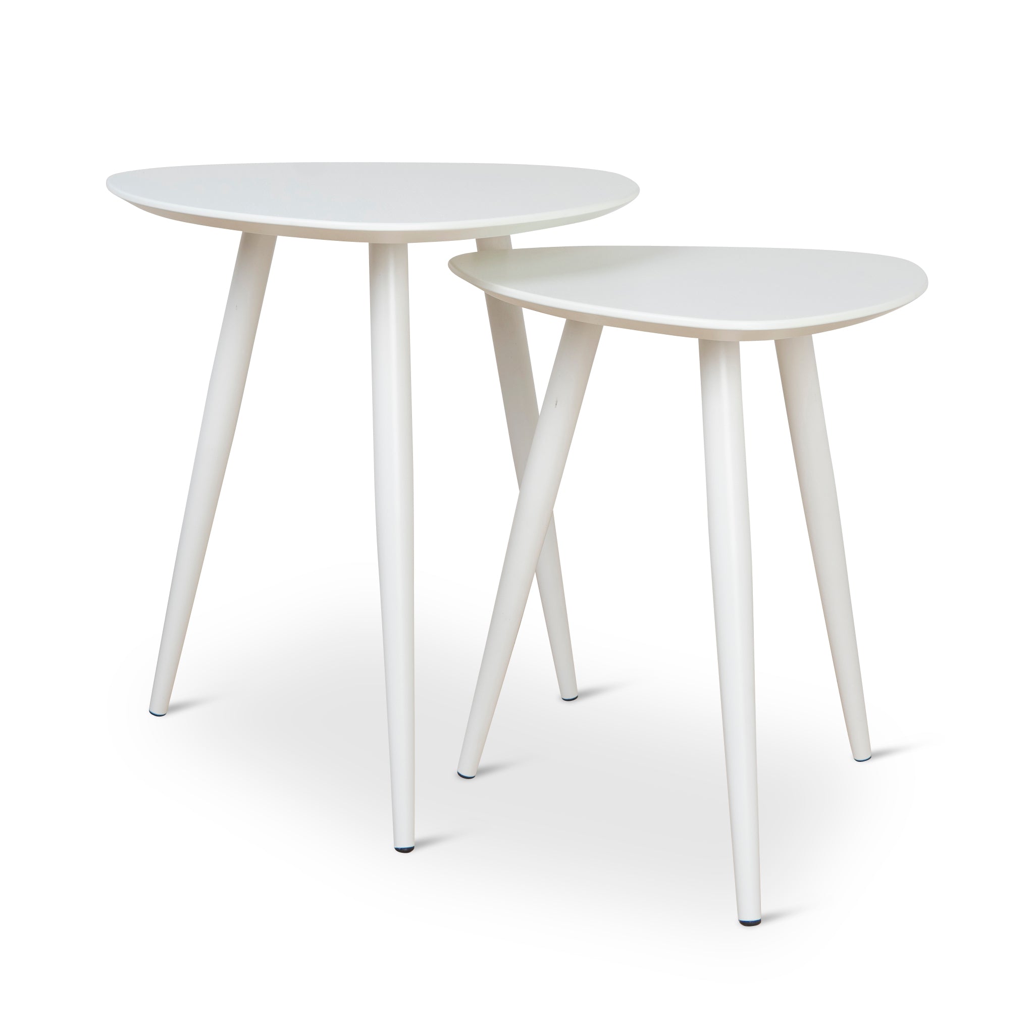 Ex Display - Set of 2 - Lauren Side Table - White Side Table KD-Core