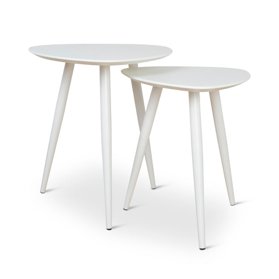 Ex Display - Set of 2 - Lauren Side Table - White Side Table KD-Core   