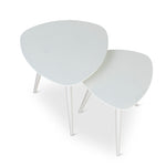 Ex Display - Set of 2 - Lauren Side Table - White Side Table KD-Core   