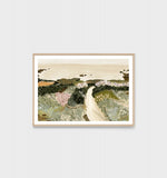 Ex Display - Seaside Meadow Spring 140 cm x 100 cm Poster - Natural Frame Wall Art Warran-Local