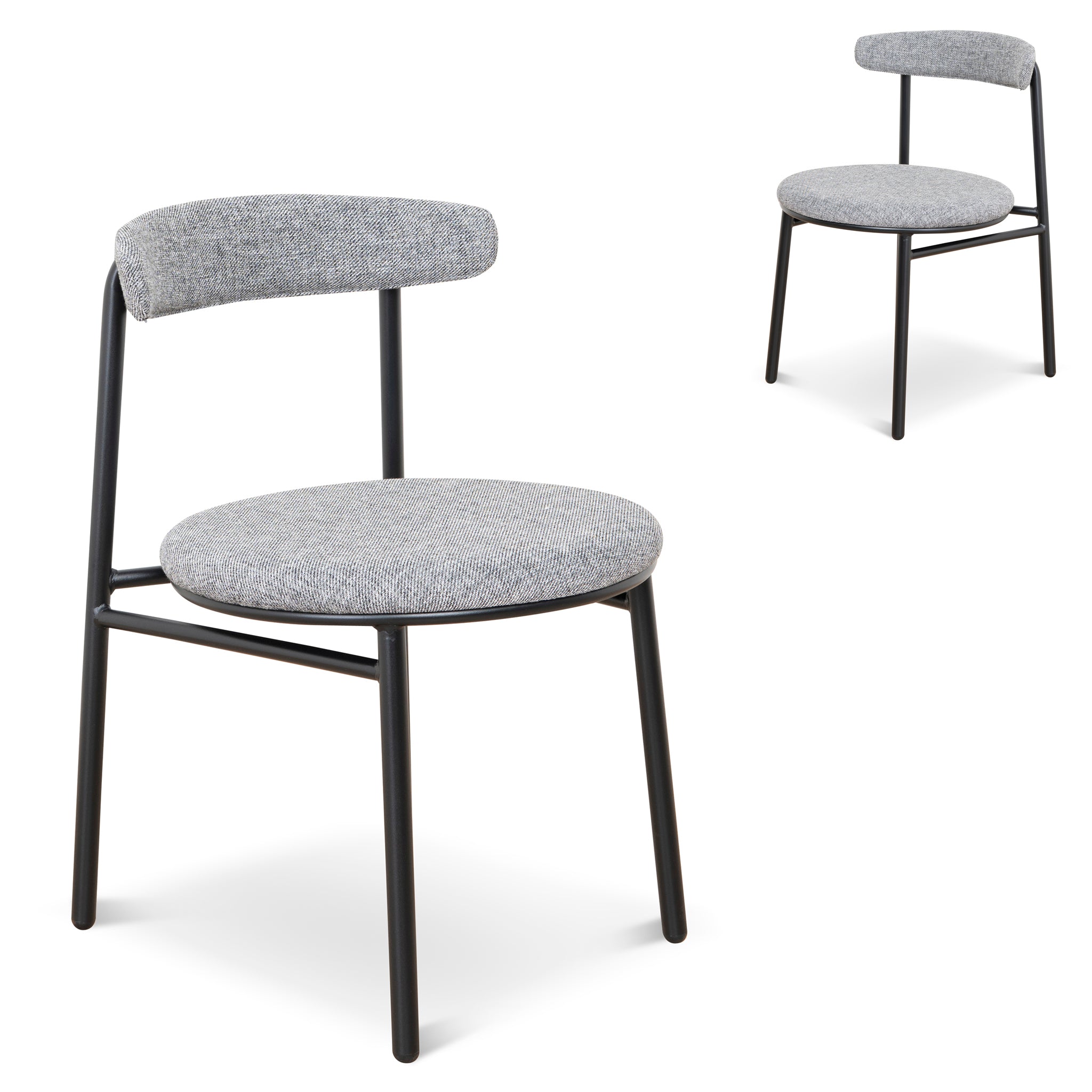 Set of 2 - Oneal Fabric Dining Chair - Lava Grey Dining Chair Swady-Core