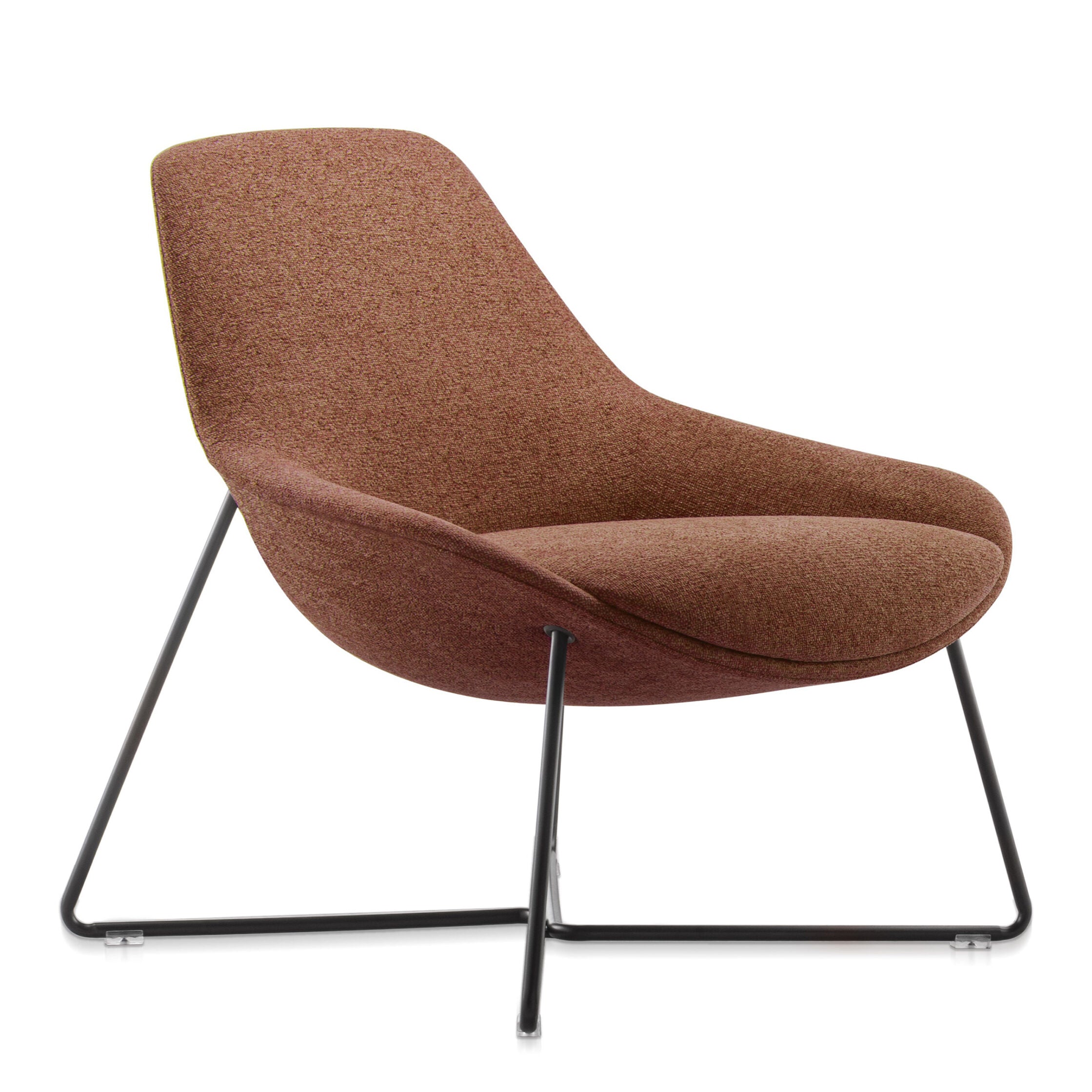 Smoliv Cross Base Lounge Chair - Rust Lounge Chair Rline-Local   