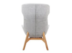 Solypac Fabric Wingback Chair - Light Grey Lounge Chair Rline-Local   